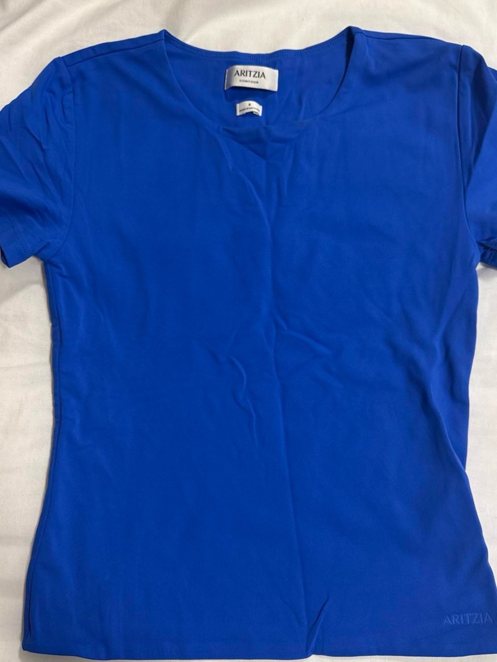 Aritzia Short Sleeve Crewneck Tee in Royal Blue